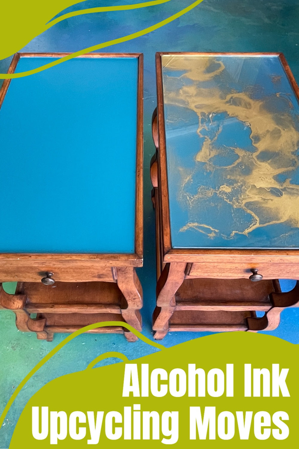How to use Alcohol Ink in your Furniture Makeover – Tanglewood Works