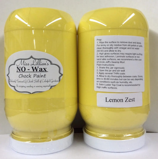 Miss Lillians Chock Paint Miss Lillians Chock Paint 8 OZ SAMPLE Miss Lillian's NO WAX Chock Paint - Lemon Zest