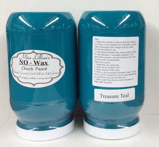Miss Lillians Chock Paint Miss Lillians Chock Paint 8 OZ SAMPLE Miss Lillian's NO WAX Chock Paint - Treasure Teal