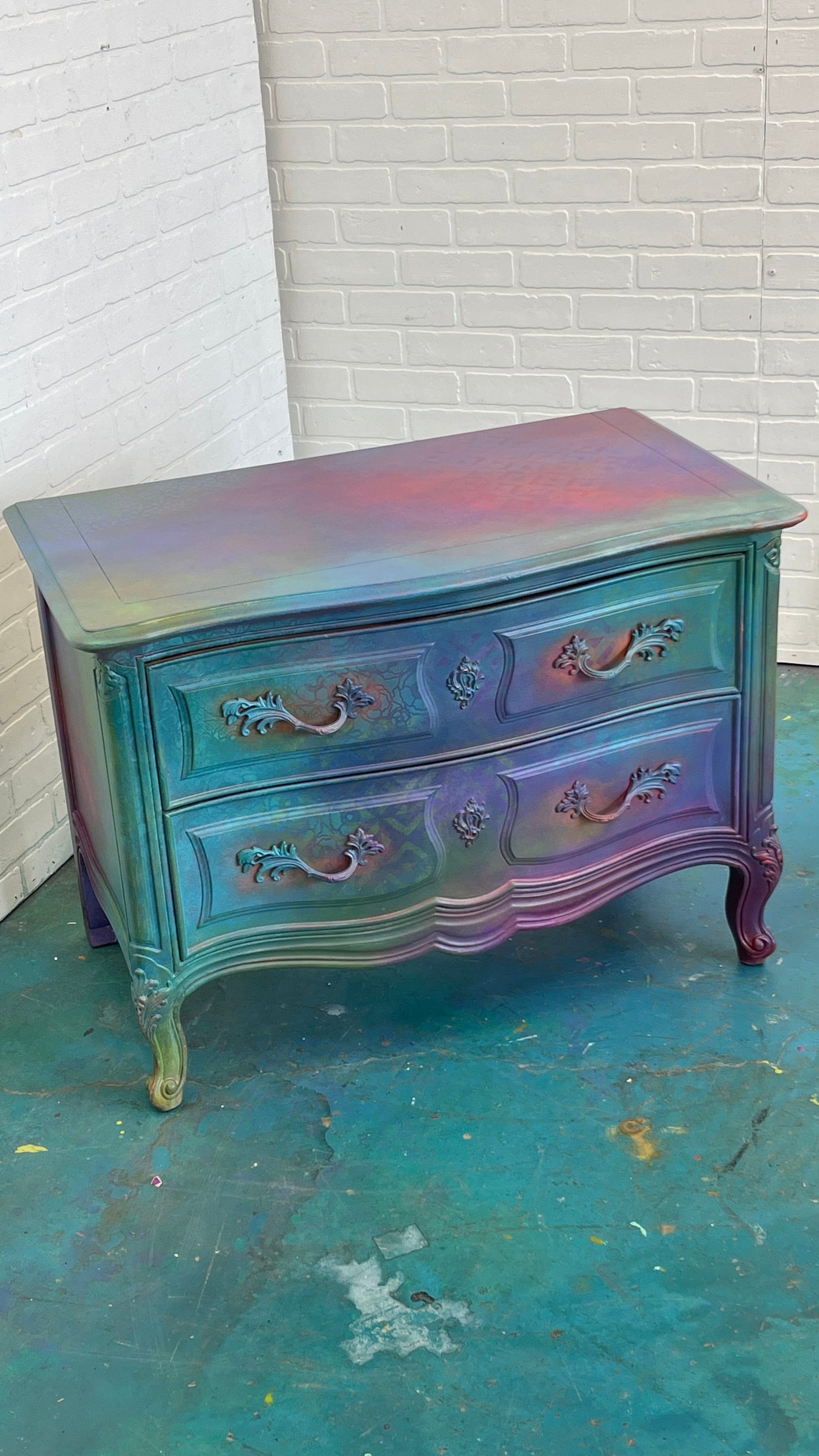 Tanglewood Works Custom Hand Painted Nightstand