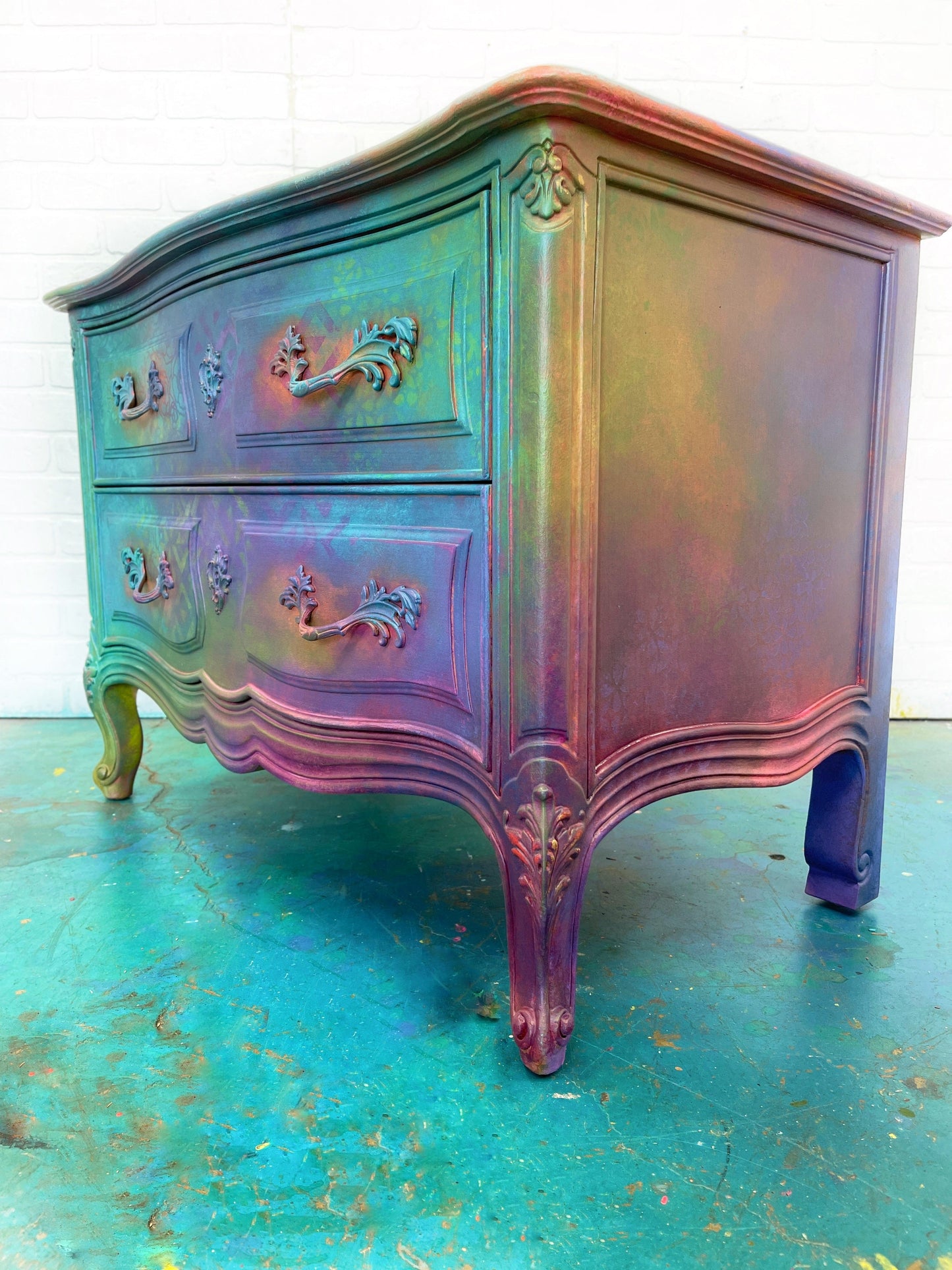 Tanglewood Works Custom Hand Painted Nightstand