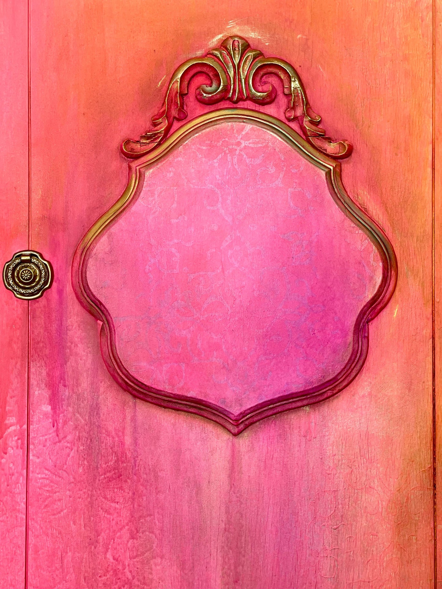 Tanglewood Works Neon Boho Hot Pink Armoire (FREE SHIPPING)