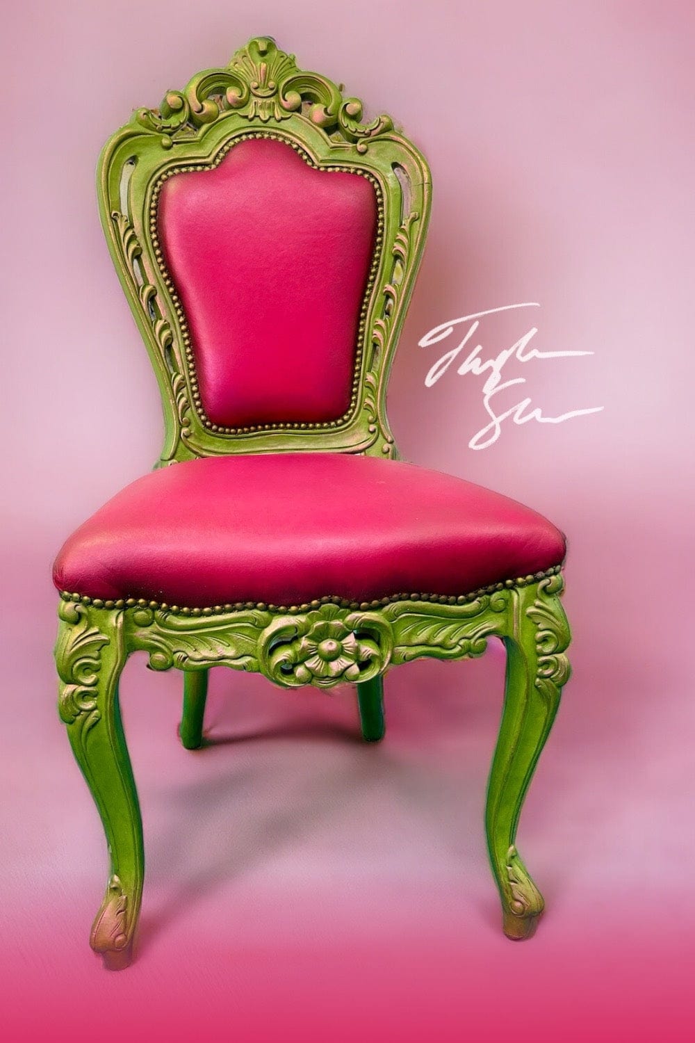 VINTAGE PINK CHAIR- Hand Painted. selling