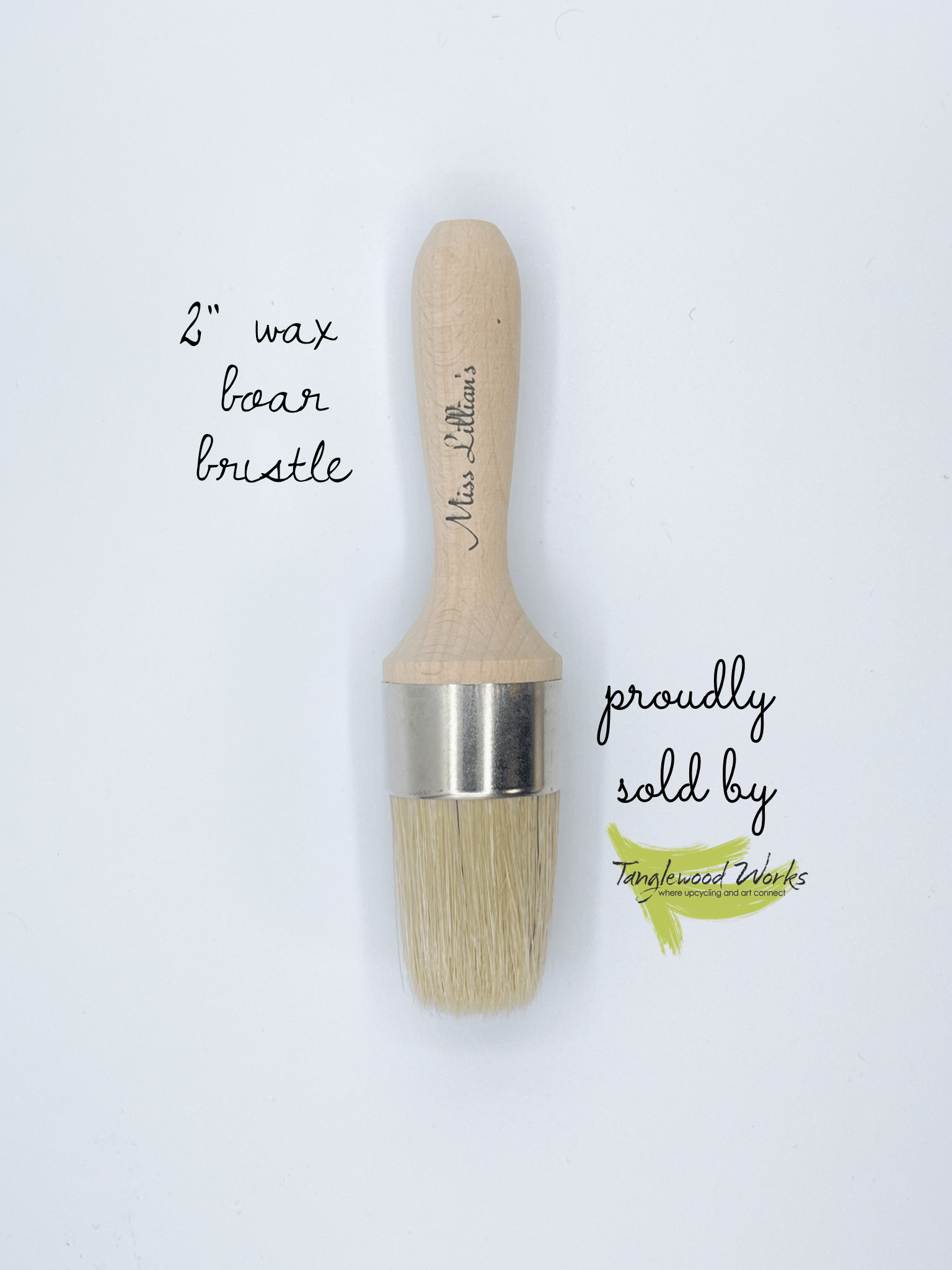 2 inch round wax Chalk Paint Brush Tanglewood Works