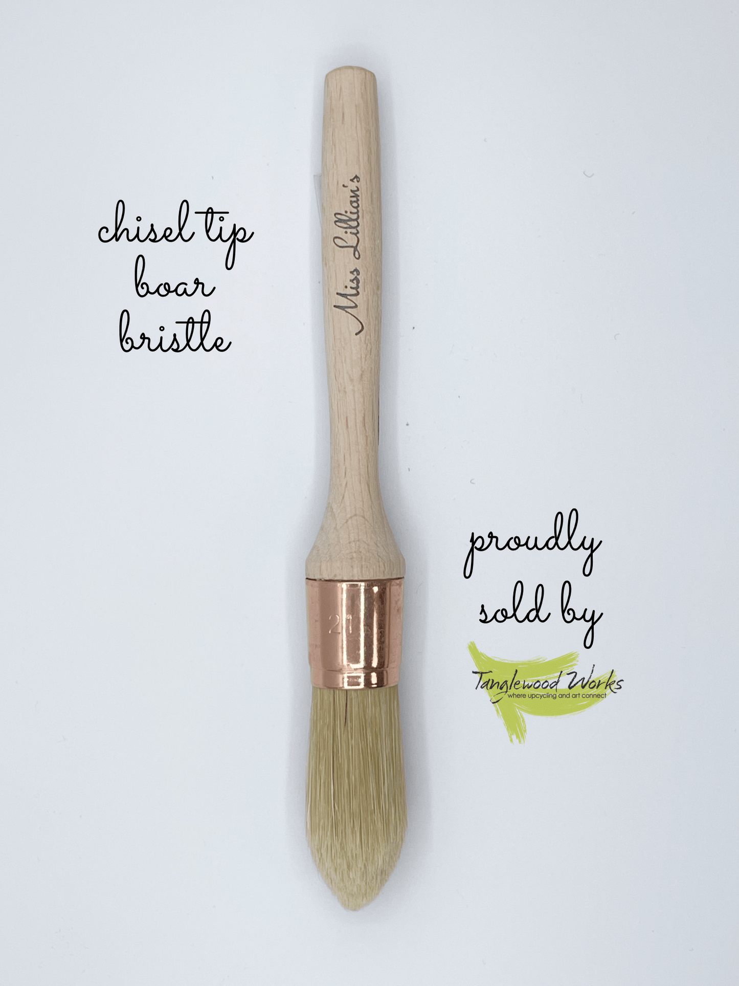 Miss Lillians Chock Paint Brushes 3/4 Chisel Tip Chalk Paint Brushes