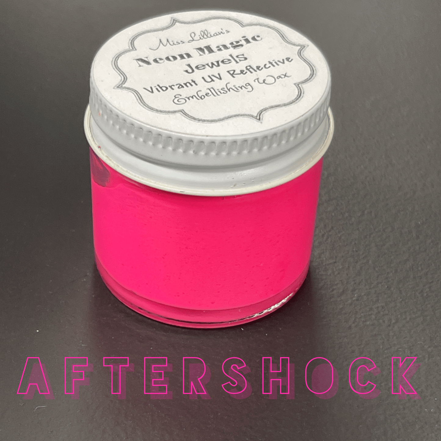 Miss Lillians Chock Paint Neon Waxes AFTERSHOCK-NEON Gilding Wax Jewels (Bright Pink)