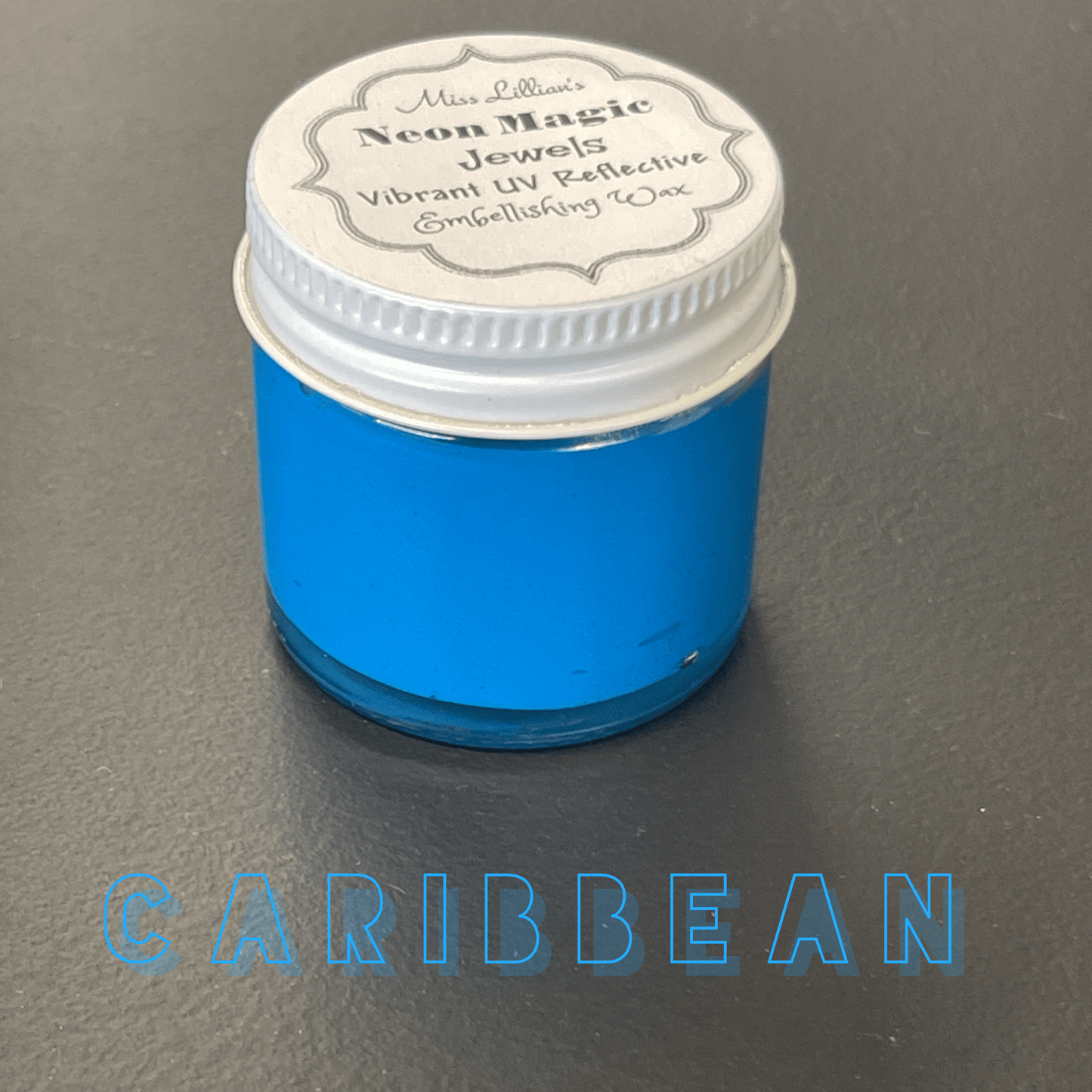 Miss Lillians Chock Paint Neon Waxes CARRIBEAN-NEON Gilding Wax Jewels (Dark teal)