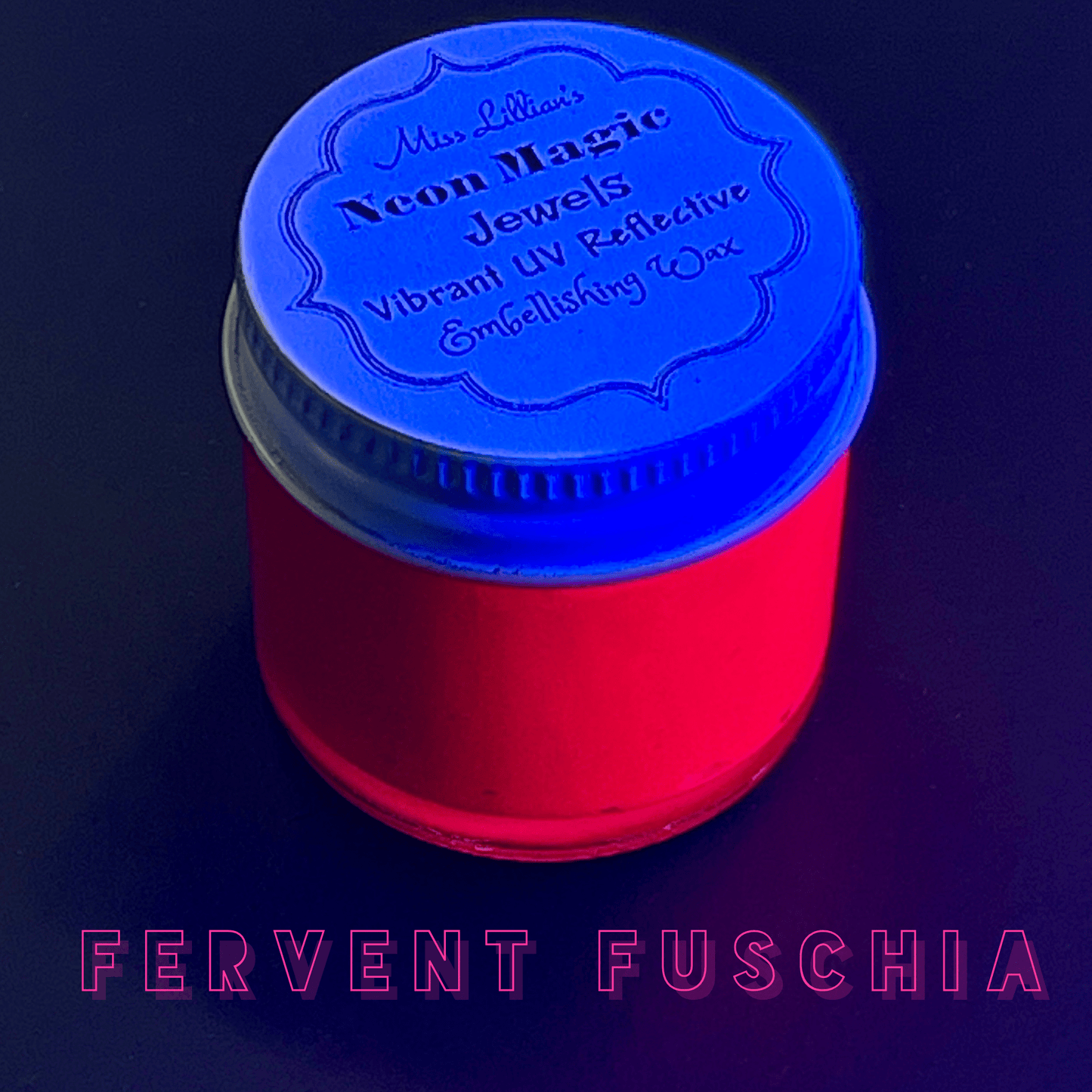 Miss Lillians Chock Paint Neon Waxes FERVENT FUSCHIA-NEON Gilding Wax Jewels (Fuschia)