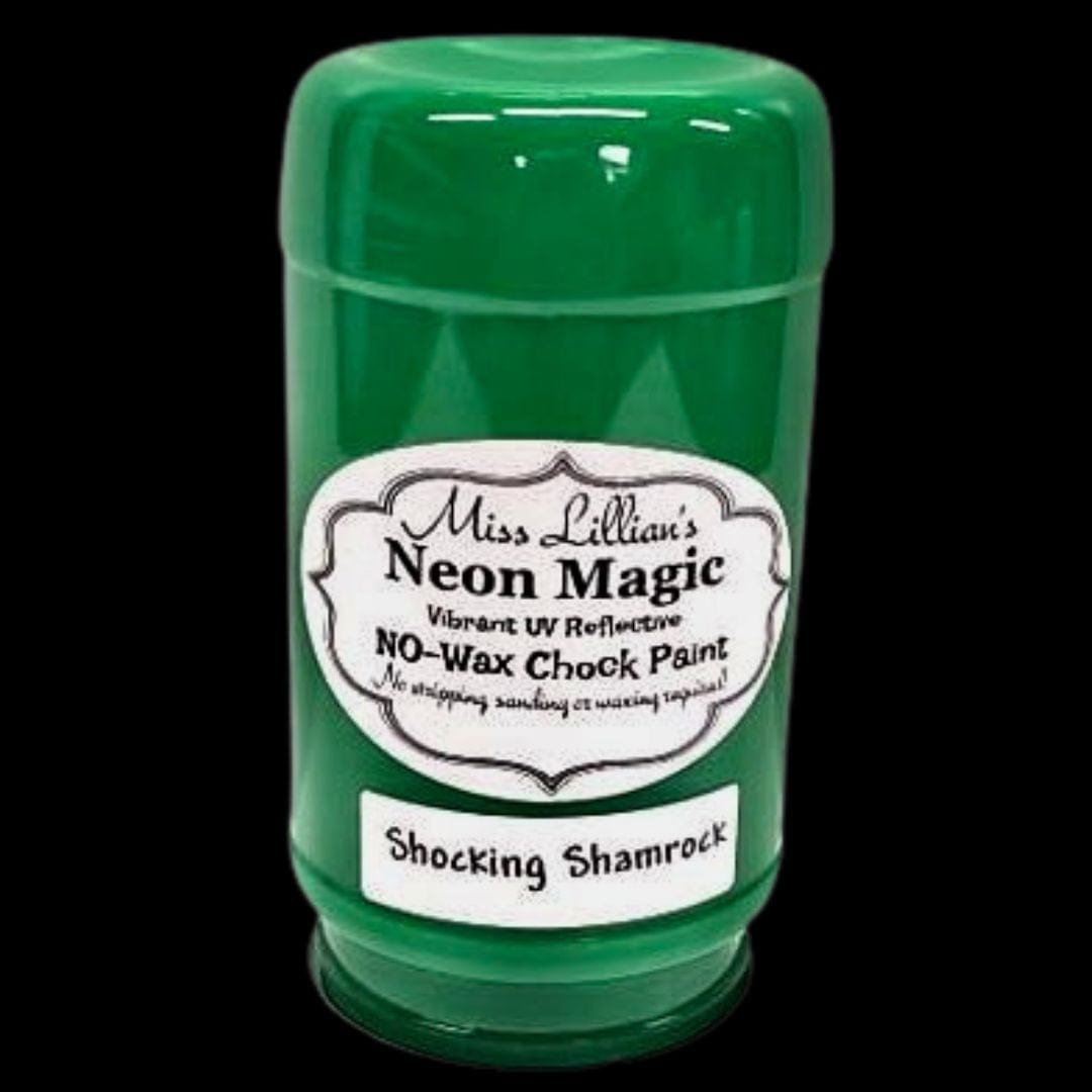 Tanglewood Works 8oz SHOCKING SHAMROCK-NEON No Wax Chock Paint (Kelly Green)