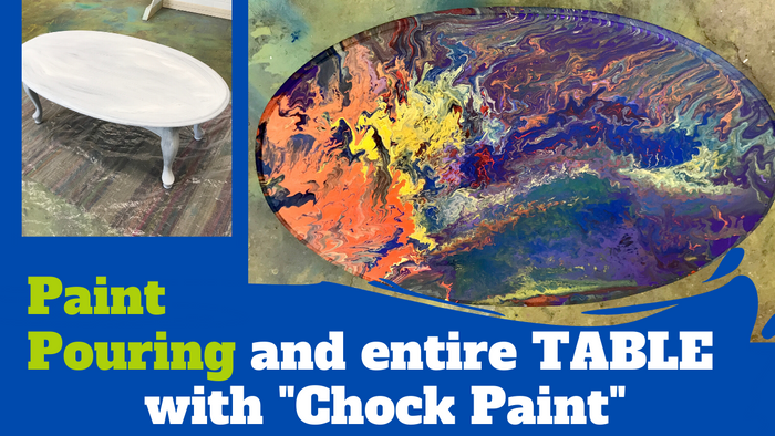 Go Bold! Paint Pouring a Table