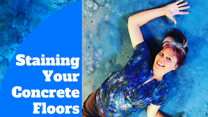 Tanglewood Sue's easy guide to staining concrete floors.