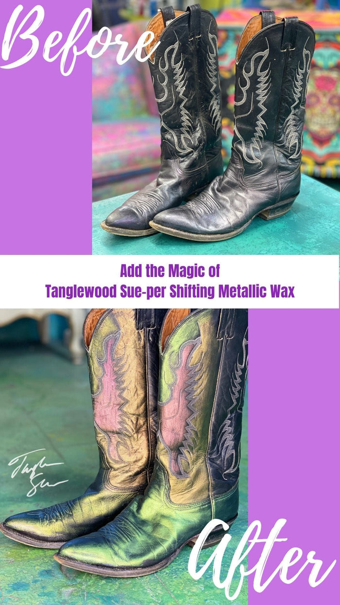 Sueper Shifter Metallic Wax Cowboy Boots