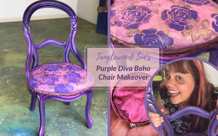 Purple Diva Boho Chair Makeover