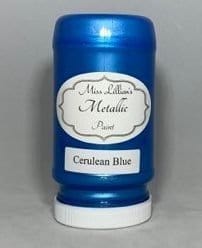 Miss Lillians Chock Paint Metallic Paints 8 Oz Sample Miss Lillian's Metallic Paint - Cerulean Blue
