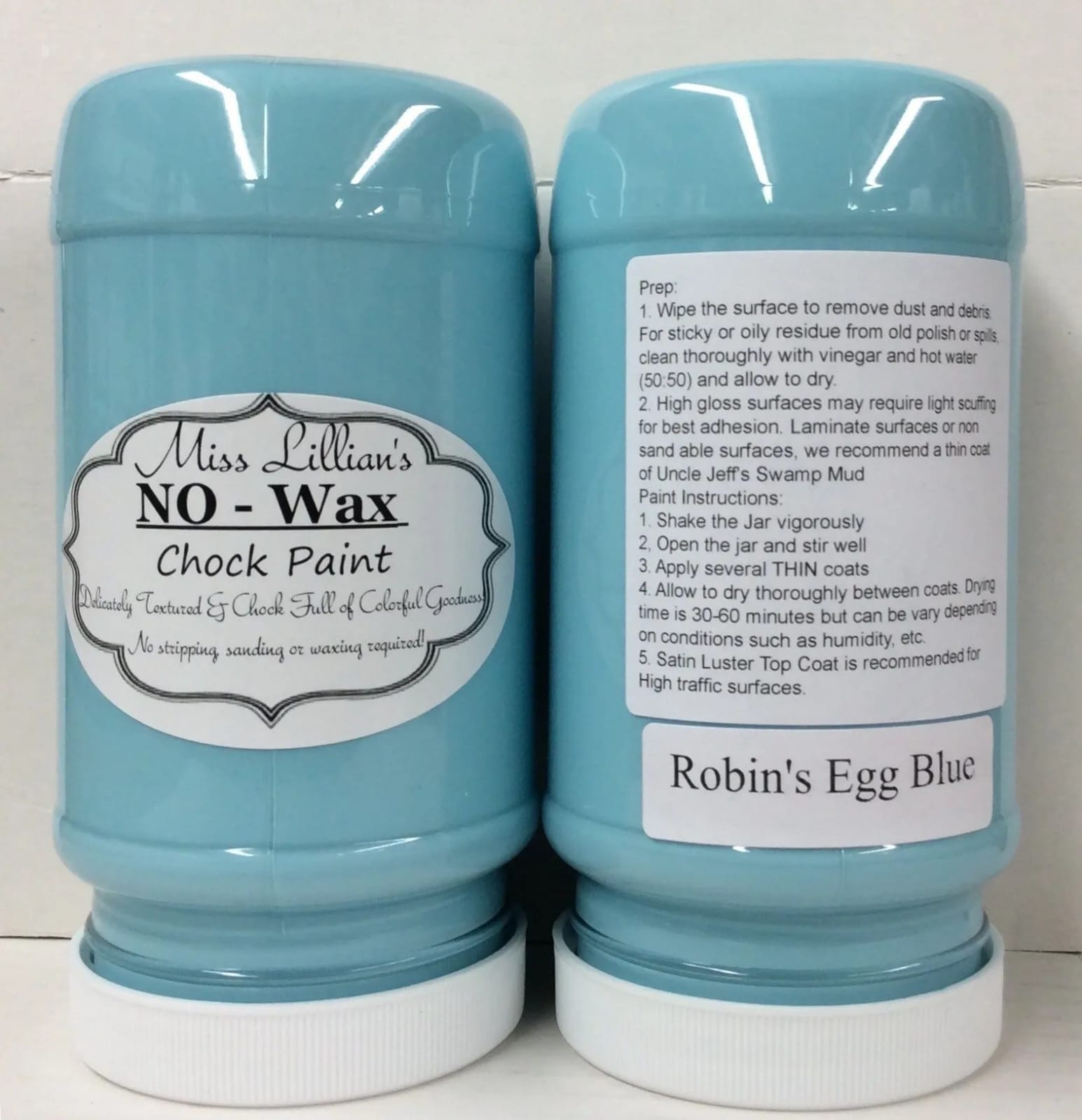 Miss Lillians Chock Paint Miss Lillians Chock Paint 8 OZ SAMPLE / Blue Miss Lillian's NO WAX Chock Paint - Robin's Egg Blue