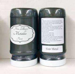 Miss Lillians Chock Paint Miss Lillians Chock Paint 8 Oz Sample Miss Lillian's Metallic Paint - Gun Metal