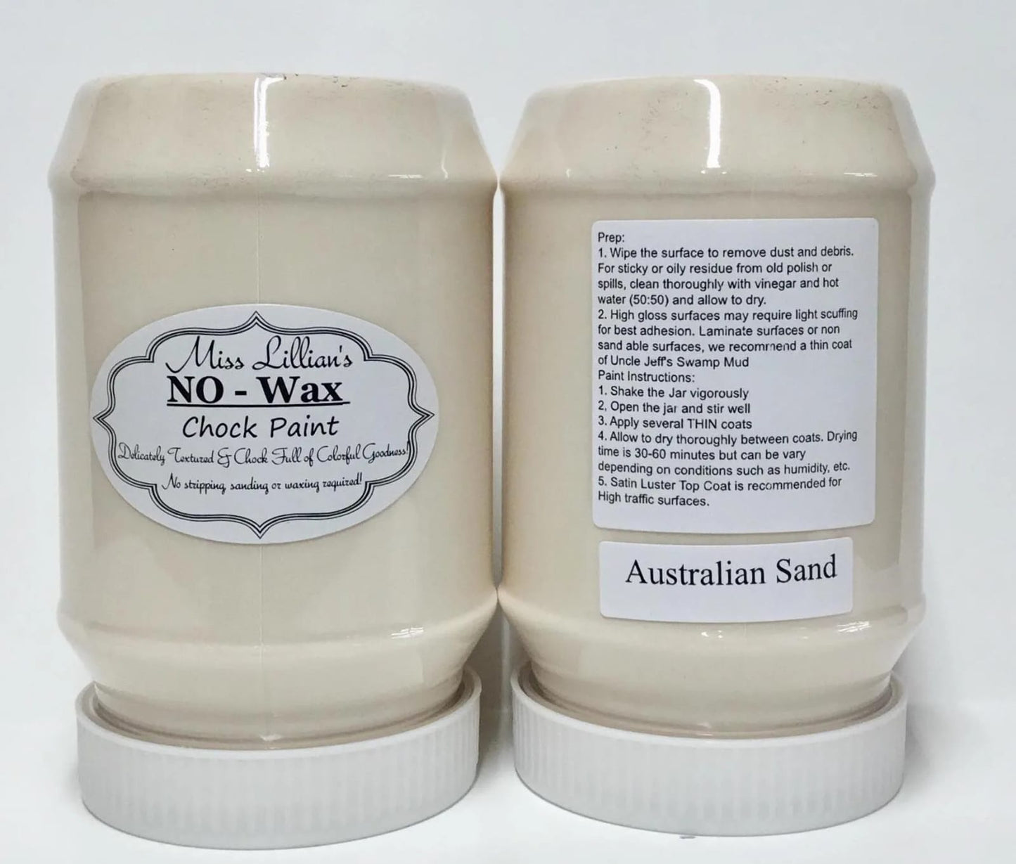 Miss Lillians Chock Paint Miss Lillians Chock Paint 8 OZ SAMPLE Miss Lillian's NO WAX Chock Paint - Australian Sand