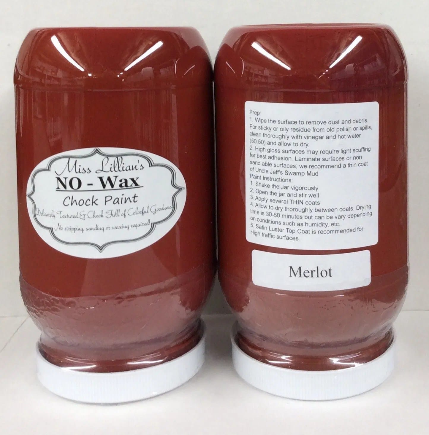 Miss Lillians Chock Paint Miss Lillians Chock Paint 8 OZ SAMPLE Miss Lillian's NO WAX Chock Paint - Merlot