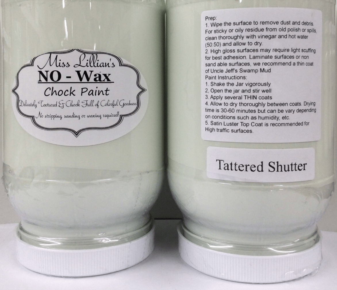 Shutter Chocks Miss Lillian's NO WAX Chock Paint -Tattered Shutter – Tanglewood Works