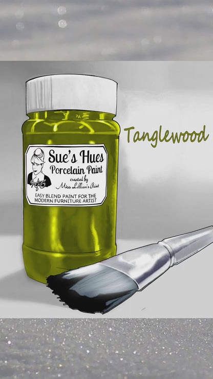 Sue's Hues Porcelain Paint: Tanglewood (chartreuse, yellow-green) | Chalk & Clay Paint |