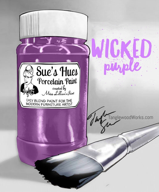 Tanglewood Works Craft Paint, Ink & Glaze Sue's Hues Porcelain Paint: Wicked Purple
