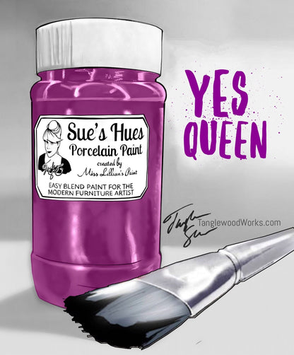 Tanglewood Works Craft Paint, Ink & Glaze 8 Oz Sample Sue's Hues Porcelain Paint: Yes Queen