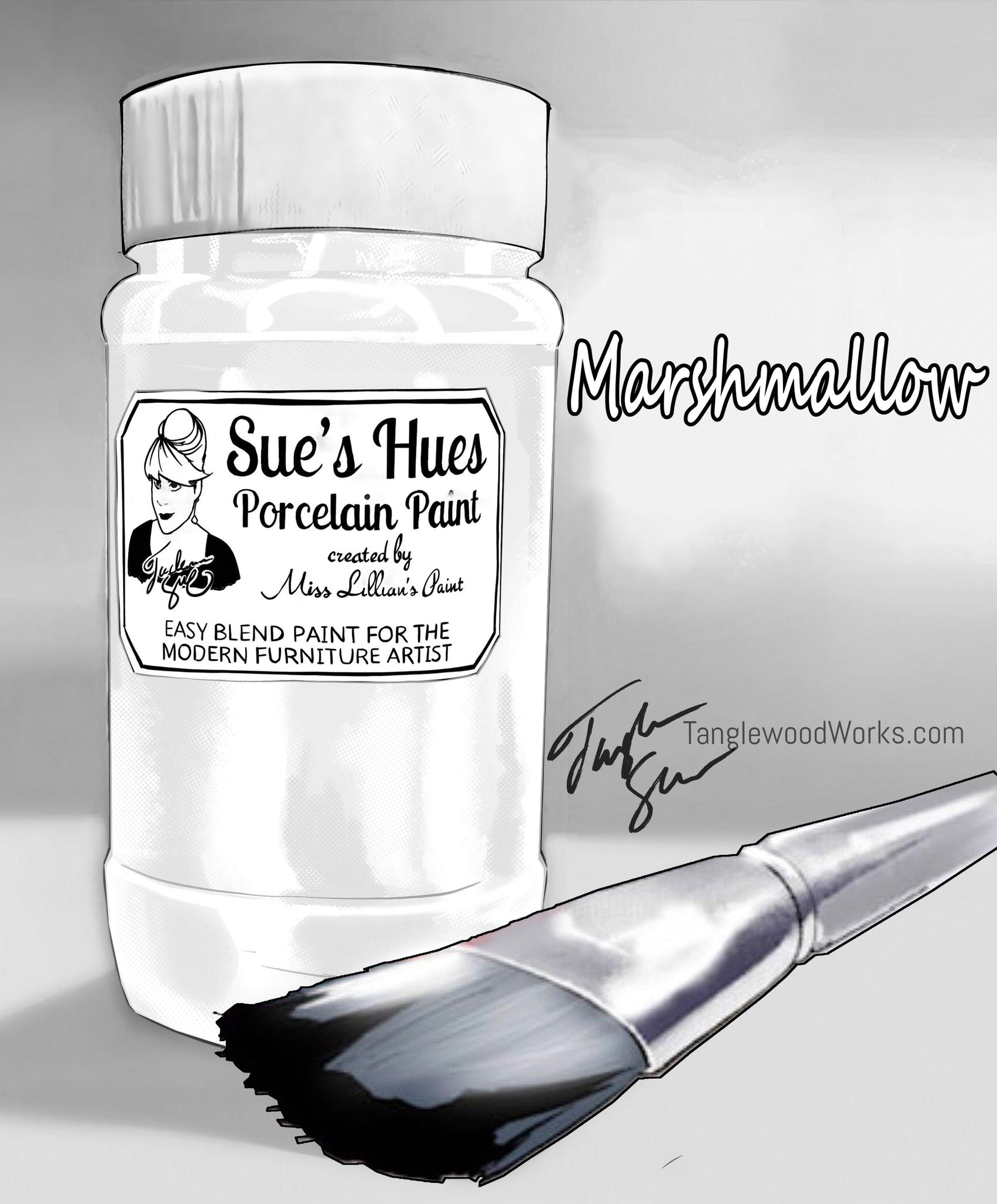 Sue's Hues Porcelain Paint 31 Flavors, Chalk & Clay Paint