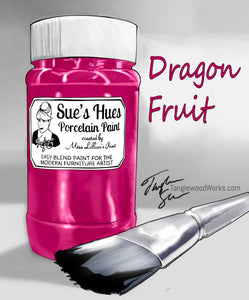 Tanglewood Works Craft Paint, Ink & Glaze Sue's Hues Porcelain Paint: Dragon Fruit (hot pink, fuscia)