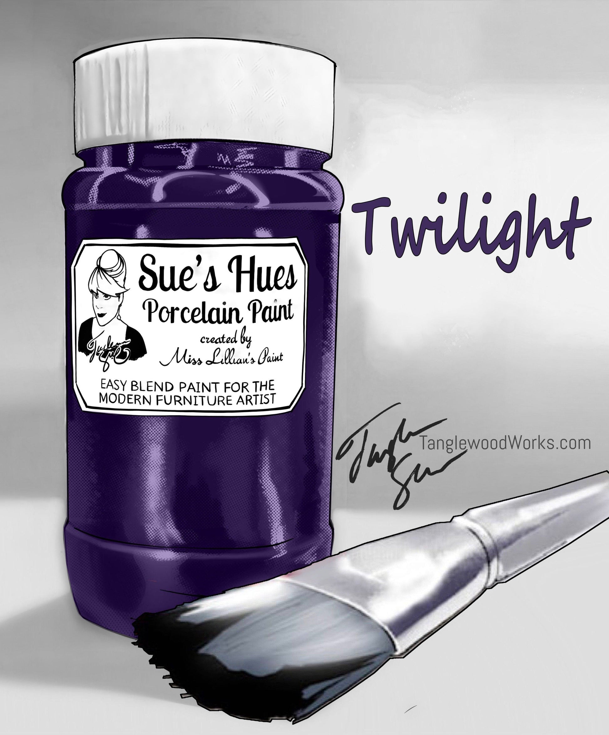 Tanglewood Works Craft Paint, Ink & Glaze Sue's Hues Porcelain Paint Lucky 13 Collection