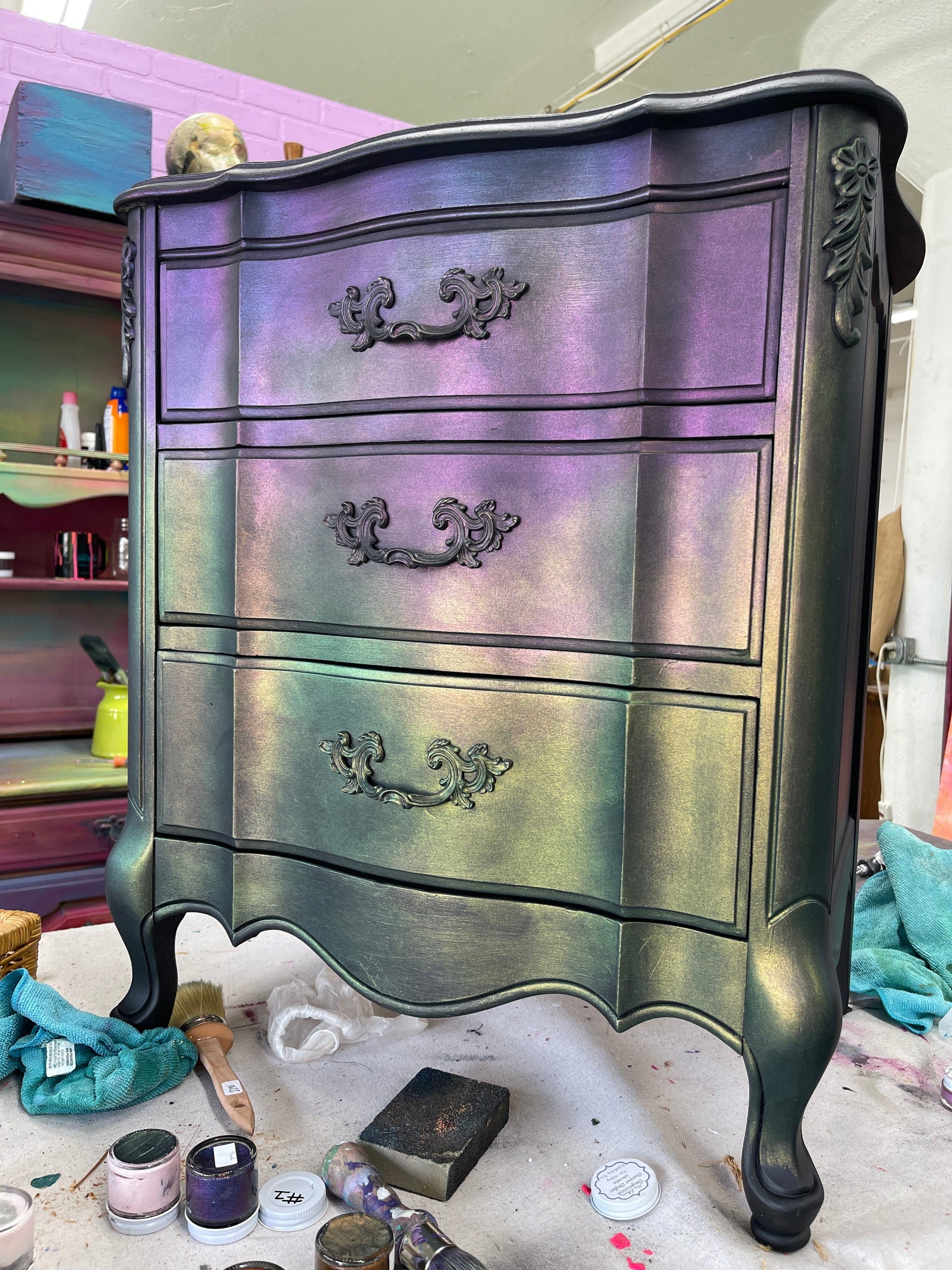 Moody Maximalist Colorshift Dresser  Tanglewood Works