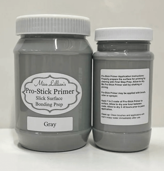 Tanglewood Works Miss Lillians Chock Paint 8oz Copy of Pro-Stick Primer Slick Surface Bonding Prep (grey)