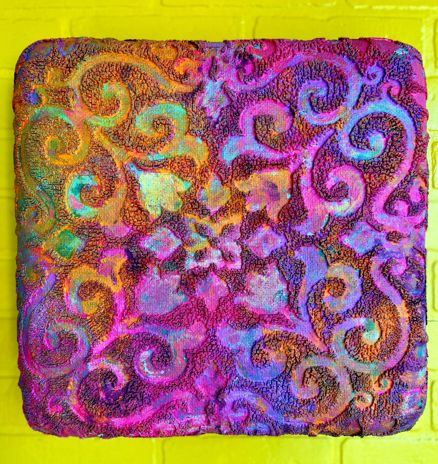 Tanglewood Works Original Art "Single Again" Upcycled Textile (Art it Out part 1)
