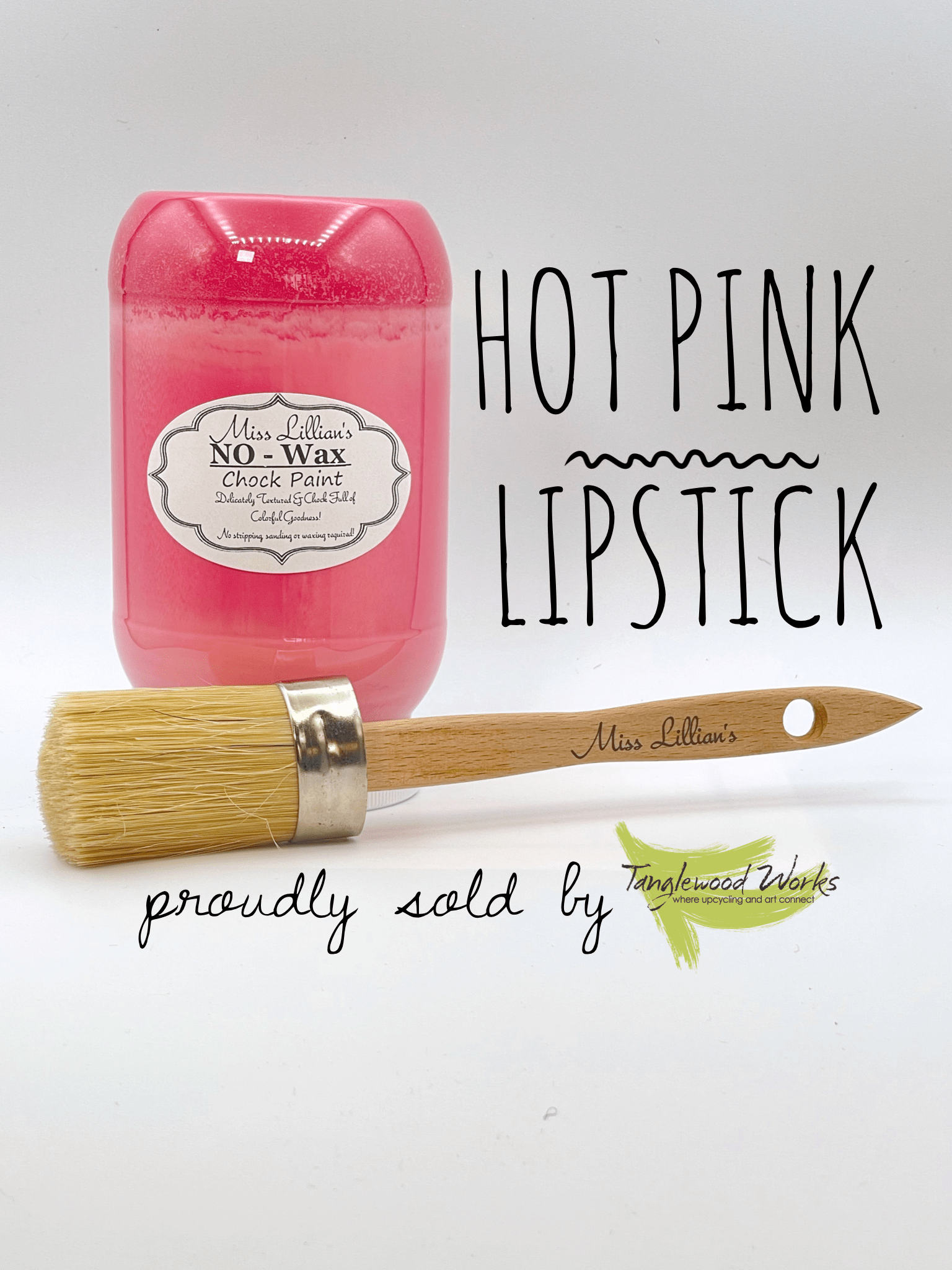 Miss Lillian's NO WAX Chock Paint - Hot Pink Lipstick – Tanglewood Works