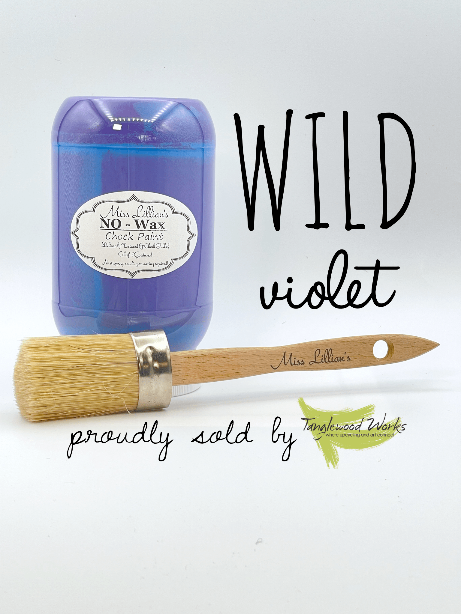 Miss Lillian's NO WAX Chock Paint - Wild Violet – Tanglewood Works