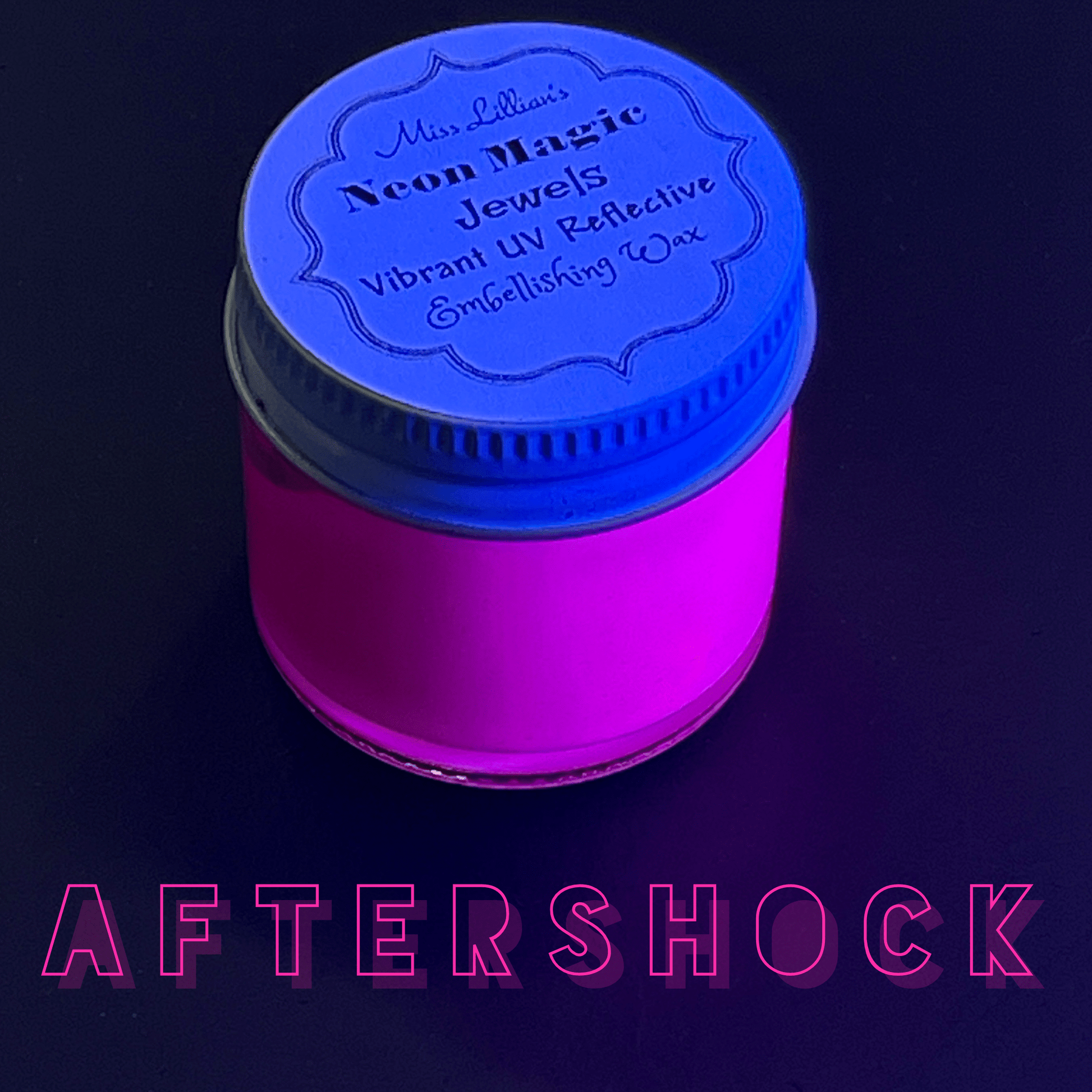 Miss Lillians Chock Paint Neon Waxes AFTERSHOCK-NEON Gilding Wax Jewels (Bright Pink)