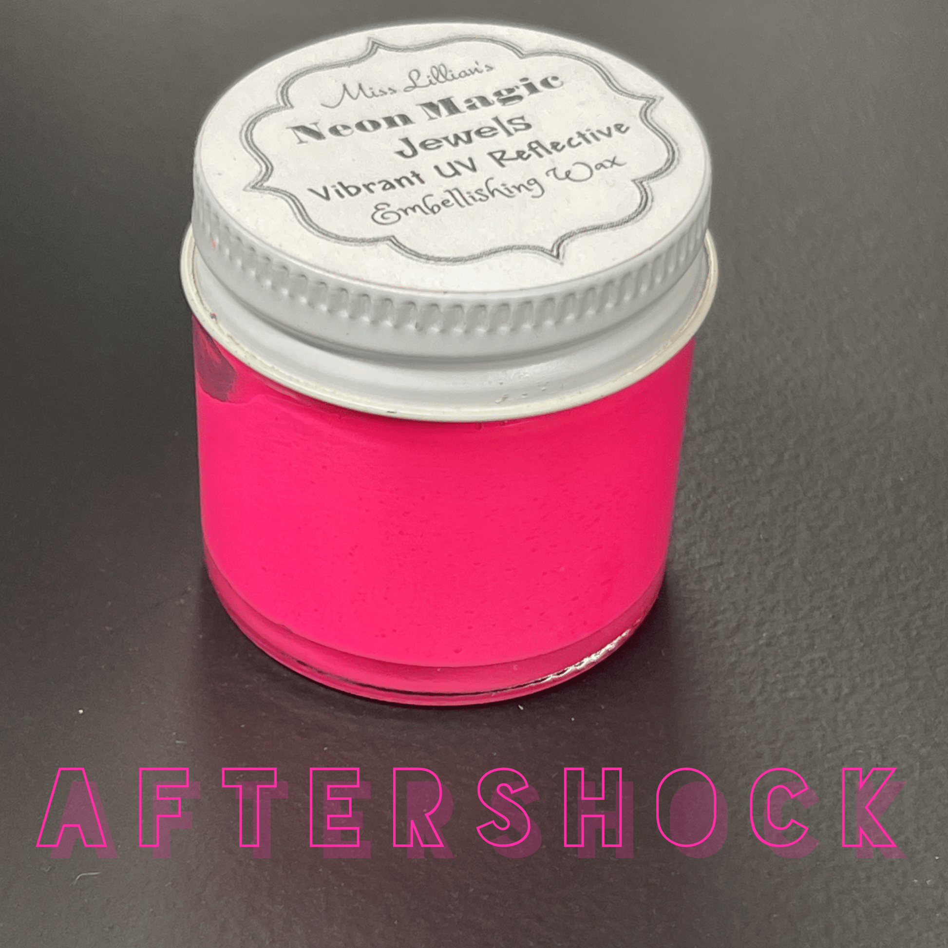 Miss Lillians Chock Paint Neon Waxes AFTERSHOCK-NEON Gilding Wax Jewels (Bright Pink)