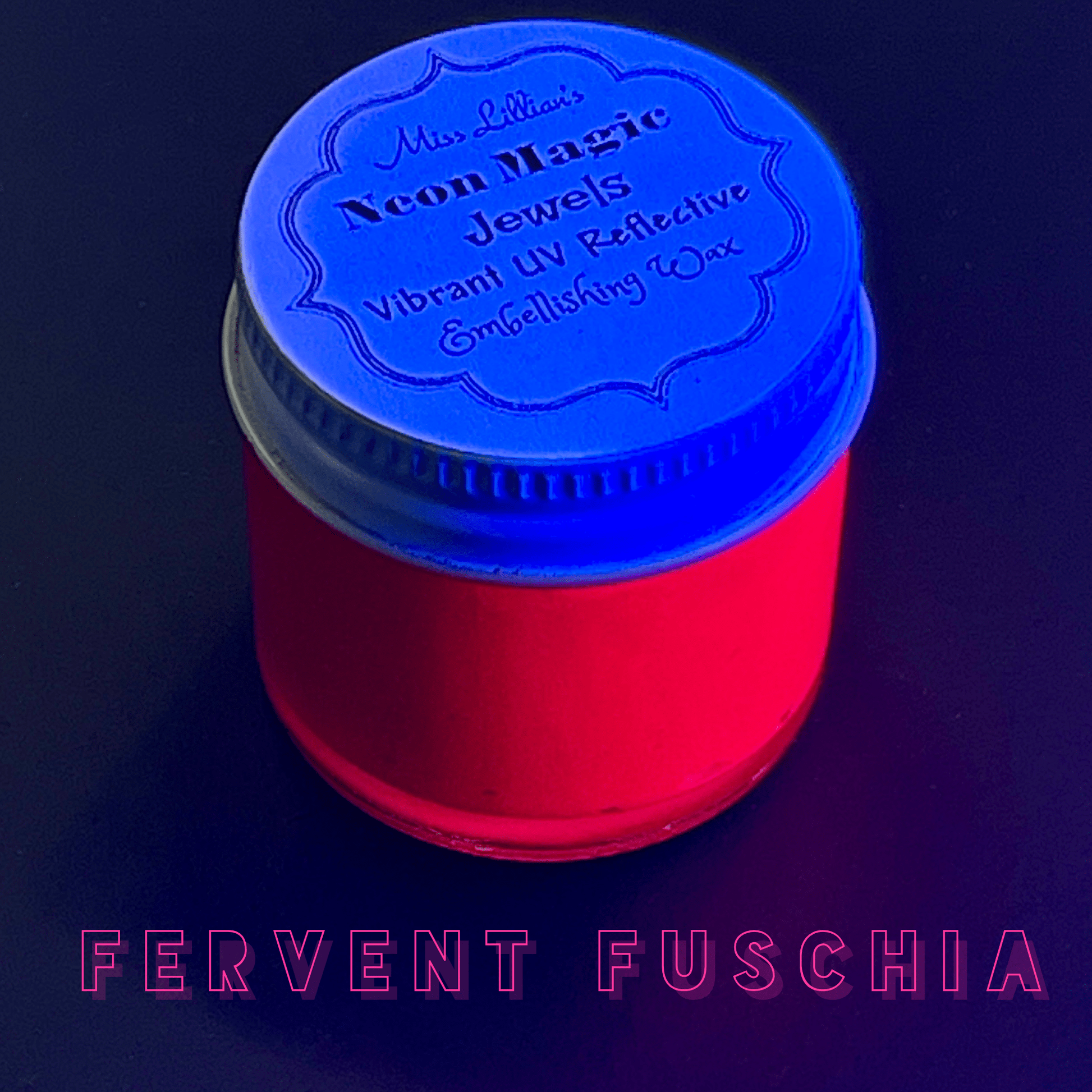 Miss Lillians Chock Paint Neon Waxes FERVENT FUSCHIA-NEON Gilding Wax Jewels (Fuschia)