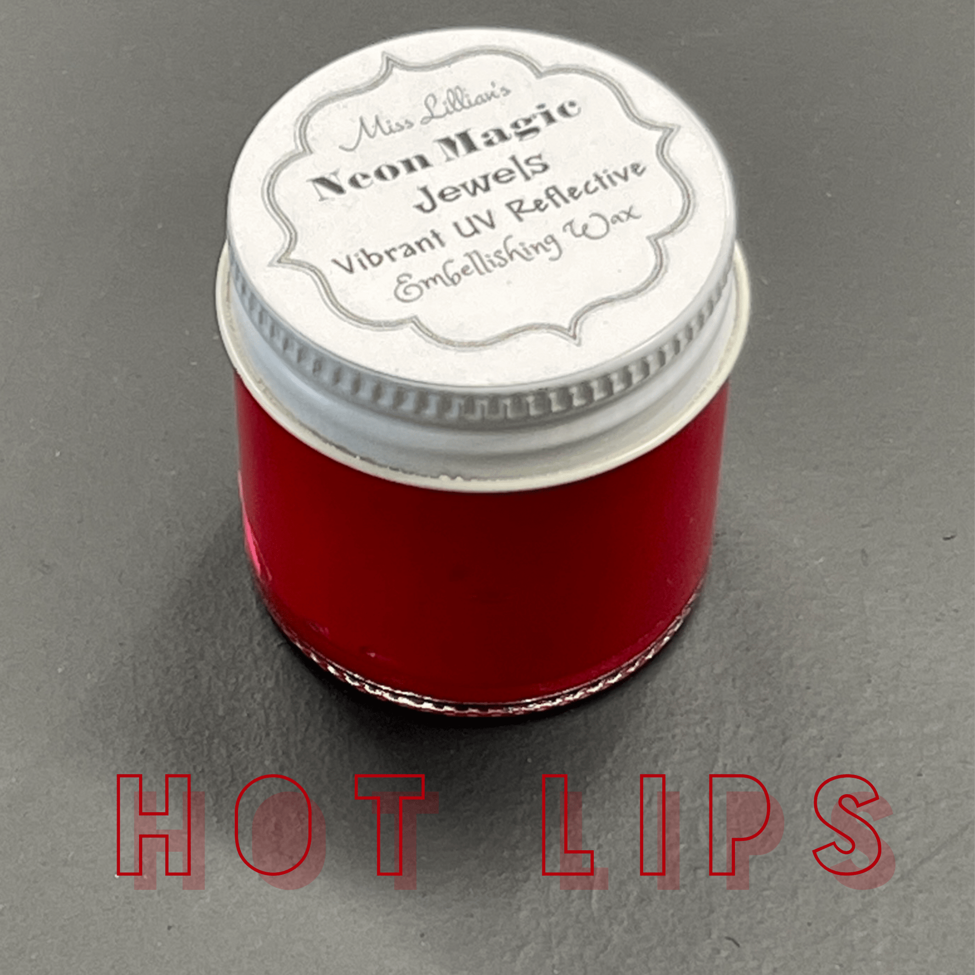 Miss Lillians Chock Paint Neon Waxes HOT LIPS-NEON Gilding Wax Jewels (Bright Red)