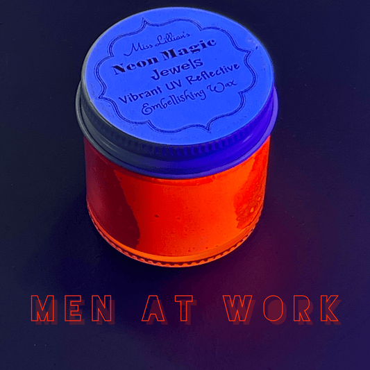 Miss Lillians Chock Paint Neon Waxes MEN AT WORK-NEON Gilding Wax Jewels (Neon Orange)