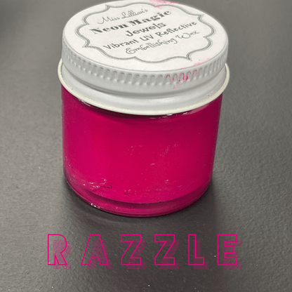 Miss Lillians Chock Paint Neon Waxes RAZZLE-NEON Gilding Wax Jewels (Deep Pink)