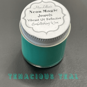 Miss Lillians Chock Paint Neon Waxes TENACIOUS TEAL-NEON Gilding Wax Jewels (Aqua Blue-green)