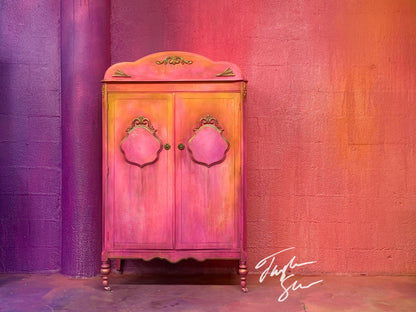 Tanglewood Works Neon Boho Hot Pink Armoire
