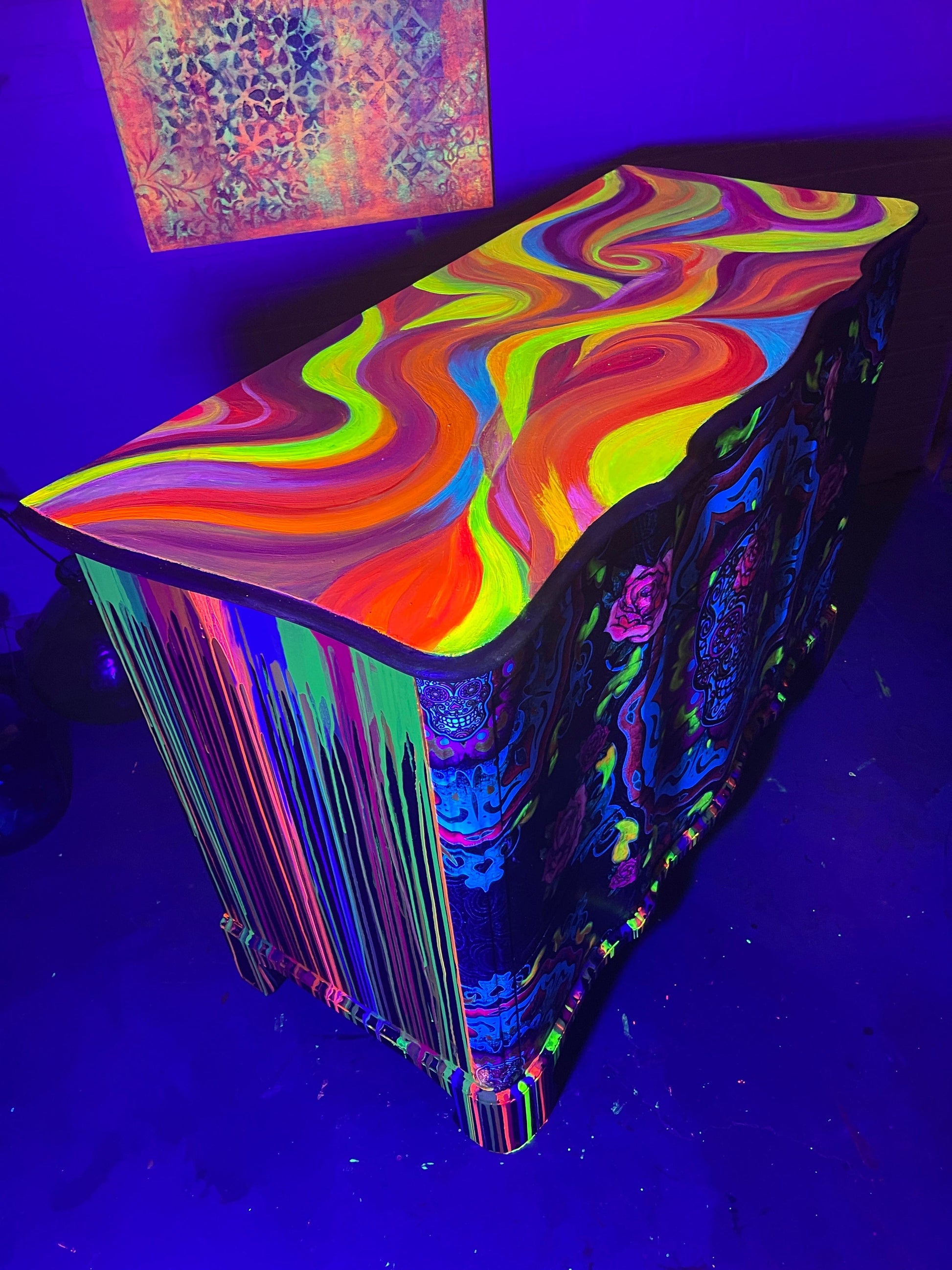 neon dresser CUSTOM Decoupage (AVAILABLE NOW)